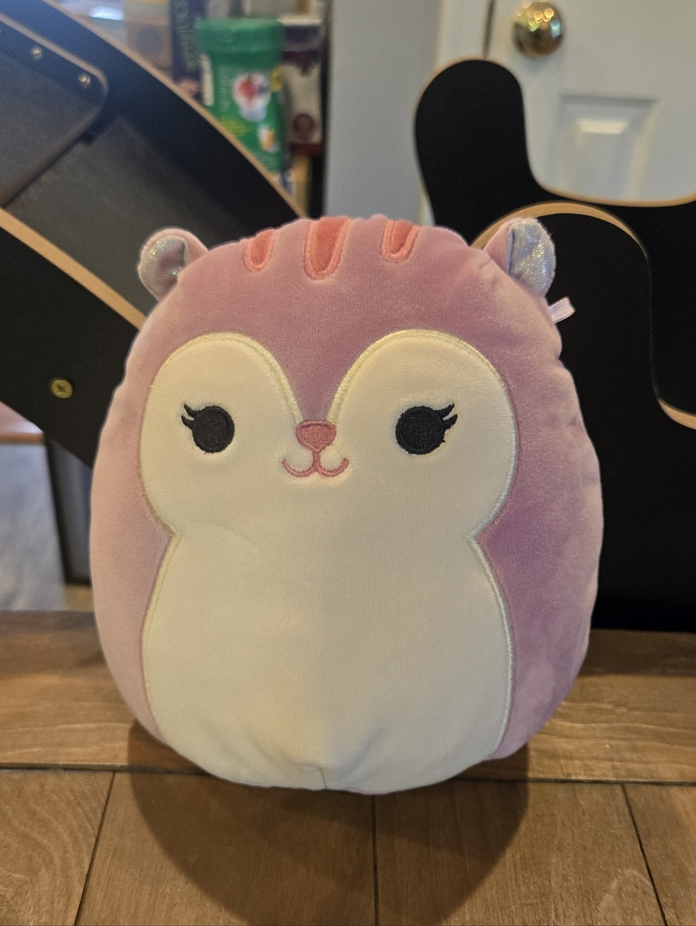 Pink Purple And Cream Squirrel Squishmallow Plush